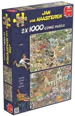 Puzzle 2x1000 Haasteren Safari/Huragan G3. Wydawca: Jumbo. SmakLiter.pl Opakowanie Puzzle 2x1000 Haasteren Safari/Huragan G3