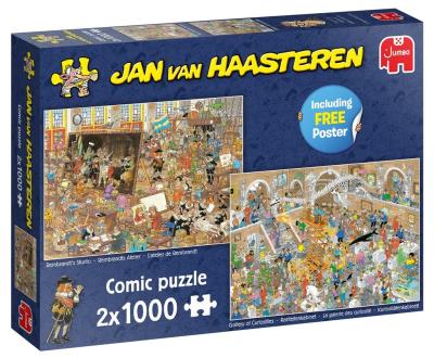 Puzzle 2x1000 Haasteren Wycieczka do muzeum G3. Wydawca: Jumbo. SmakLiter.pl Opakowanie Puzzle 2x1000 Haasteren Wycieczka do muzeum G3