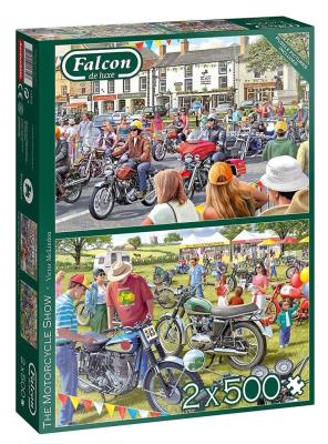 Puzzle 2x500 Falcon Zlot motocyklowy G3. Wydawca: Jumbo. SmakLiter.pl Opakowanie Puzzle 2x500 Falcon Zlot motocyklowy G3