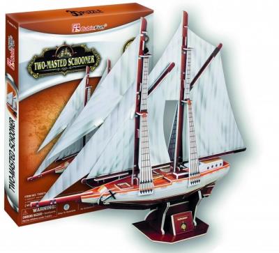 Okładka książki Puzzle 3D Two-Masted Schooner