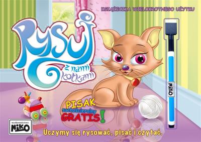 Rysuj z nami kotkami. Autor: Kopeć Krzysztof. SmakLiter.pl Okładka książki Rysuj z nami kotkami