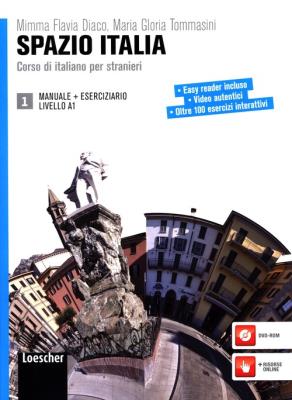 Spazio Italia 1 Corso di italiano per stranieri. Autor: Tommasini  Maria Gloria, Diaco	 Mimma Flavia. SmakLiter.pl Okładka książki Spazio Italia 1 Corso di italiano per stranieri