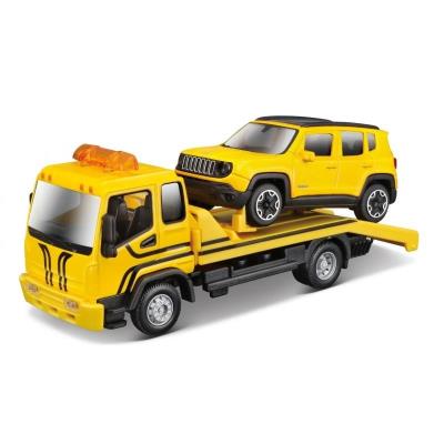 Opakowanie Street Fire Tow Truck W Jeep Yellow 1:43 BBURAGO