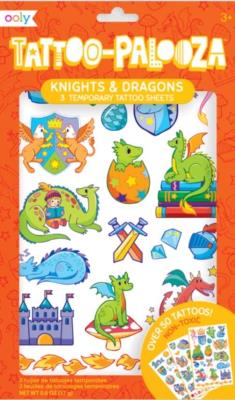 Opakowanie Tatuaże zmywalne Tattoo Palooza - Smoki i Rycerze