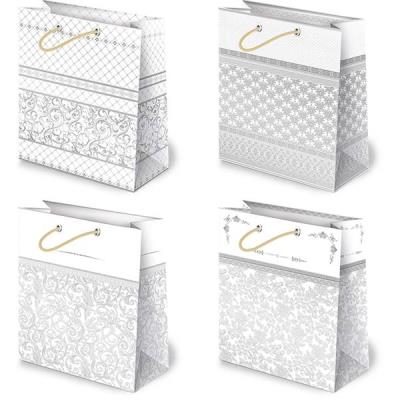 Opakowanie Torebki ozdobne XL set 12 białe grafika