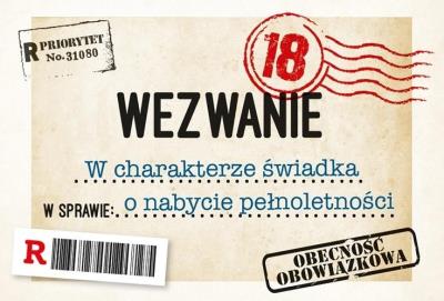 Opakowanie Zaproszenie Urodziny Osiemnastka ZA-79 (10 szt.)