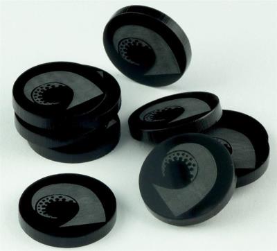 Opakowanie Znaczniki akryl czarne smok orkągłe 22x3mm 10szt