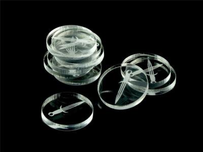 Opakowanie Znaczniki akryl transparentne okrągłe 22x3mm 10szt