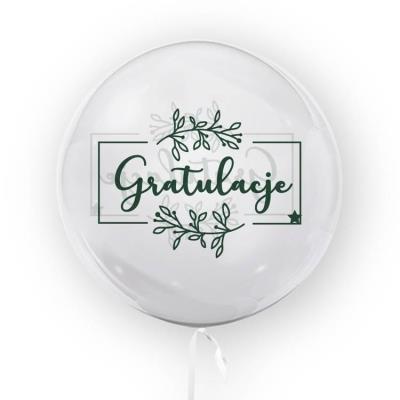 Opakowanie Balon 45cm Gratulacje zielony TUBAN