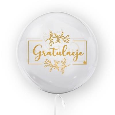 Opakowanie Balon 45cm Gratulacje złoty TUBAN