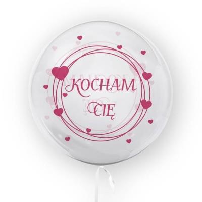 Opakowanie Balon 45cm Kocham Cię różowy TUBAN