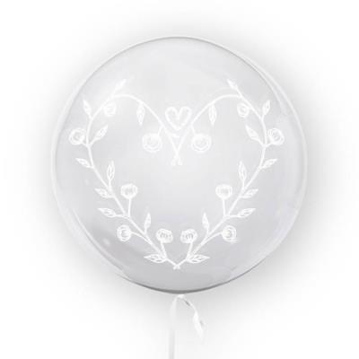 Opakowanie Balon 45cm Serce kwiatowe TUBAN