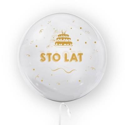 Opakowanie Balon 45cm Sto Lat złoty TUBAN