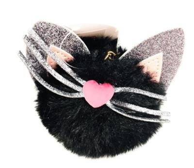 Opakowanie Brelok Pompon kot, czarny