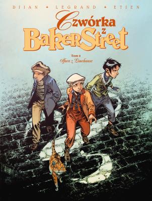 Czwórka z Baker Street. Sfora z Limehouse T.8. Autor: Jean-Blaise Djian, Olivier Legrand, David Etien. SmakLiter.pl Okładka książki Czwórka z Baker Street. Sfora z Limehouse T.8
