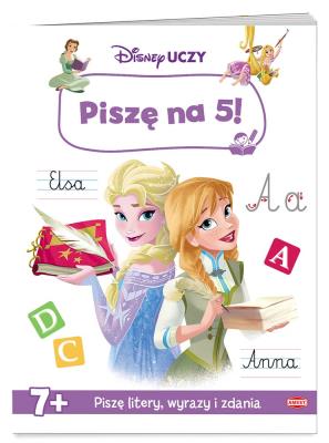 Okładka książki Disney uczy mix Piszę na 5! USC-9301