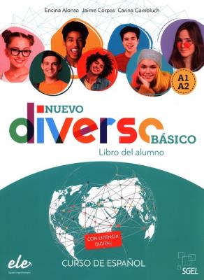 Diverso basico Nuevo A1+A2 podręcznik + zawartość online. Autor: Alonso Encina, Corpas Jaime, Gambluch Carina. SmakLiter.pl Okładka książki Diverso basico Nuevo A1+A2 podręcznik + zawartość online