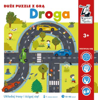 Duże puzzle z grą Droga Kapitan Nauka. Wydawca: Edgard. SmakLiter.pl Opakowanie Duże puzzle z grą Droga Kapitan Nauka