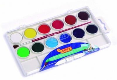 Farby akwarelowe 12 kolorów JOVI. Wydawca: JOVI. SmakLiter.pl Opakowanie Farby akwarelowe 12 kolorów JOVI