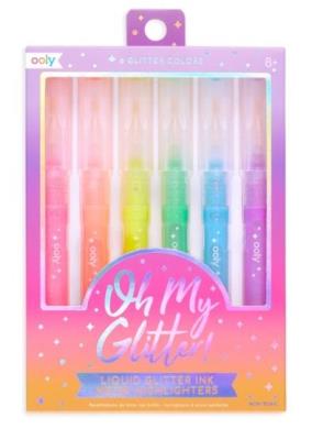 Opakowanie Flamastry z brokatem Oh My Glitter 6 kolorów