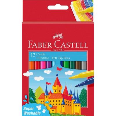 Opakowanie Flamastry Zamek 12 kolorów FABER CASTELL