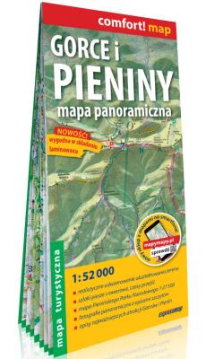 Gorce i Pieniny. Mapa turystyczna; laminowana mapa turystyczna 1:52 000. Autor: Opracowanie zbiorowe. SmakLiter.pl Okładka książki Gorce i Pieniny. Mapa turystyczna; laminowana mapa turystyczna 1:52 000