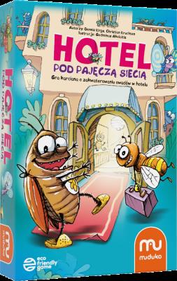 Gra Hotel pod pajęczą siecią. Wydawca: Muduko PAP. SmakLiter.pl Opakowanie Gra Hotel pod pajęczą siecią