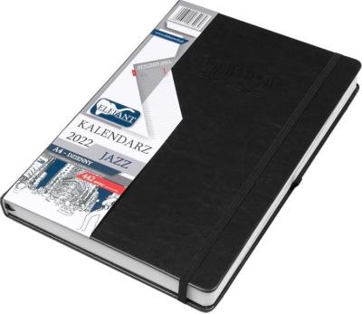 Opakowanie Kalendarz 2022 A4 Dzienny Jazz czarny ELEFANT
