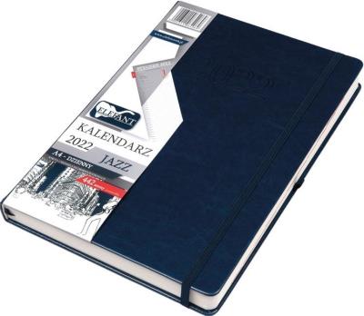 Opakowanie Kalendarz 2022 A4 Dzienny Jazz granatowy ELEFANT