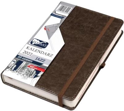 Opakowanie Kalendarz 2022 A5 Dzienny Jazz szary ELEFANT