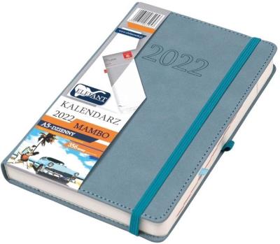 Opakowanie Kalendarz 2022 A5 Dzienny Mambo turkusowy ELEFANT