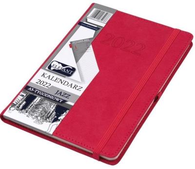 Opakowanie Kalendarz 2022 A5 Tyg. Jazz różowy ELEFANT