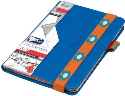 Opakowanie Kalendarz 2022 A6 Tyg. Flamenco niebieski ELEFANT