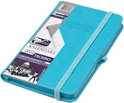 Opakowanie Kalendarz 2022 A6 Tyg. Techno turkusowy ELEFANT