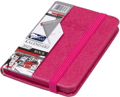 Opakowanie Kalendarz 2022 A7 Tyg. Rock różowy ELEFANT