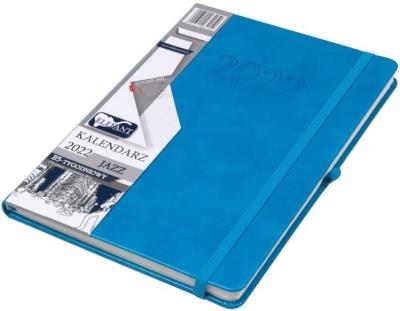 Opakowanie Kalendarz 2022 B5 Tyg. Jazz niebieski ELEFANT