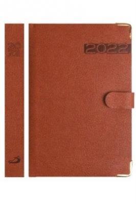 Opakowanie Kalendarz 2022 B6 Lux Złocony z zapinką brązowy