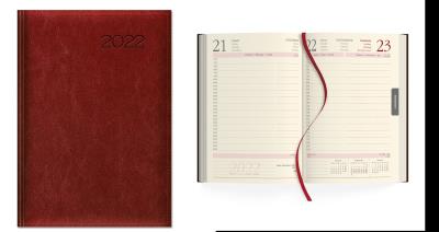 Opakowanie Kalendarz 2022 Dzienny A5 2022 Bordo SK2-1