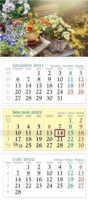 Kalendarz 2022 Trójdzielny Kwiaty KT11. Wydawca: Lucrum. SmakLiter.pl Opakowanie Kalendarz 2022 Trójdzielny Kwiaty KT11
