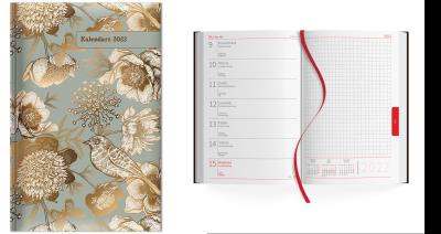 Opakowanie Kalendarz 2022 Tygodniowy A5 2022 kwiaty ptaszek SK1