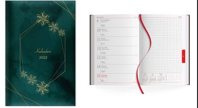 Opakowanie Kalendarz 2022 Tygodniowy A5 2022 złote kwiaty SK1