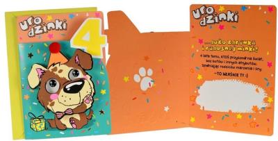 Opakowanie Karnet B6 DK-793 Urodziny 4 piesek