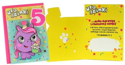 Opakowanie Karnet B6 DK-794 Urodziny 5 jednorożec