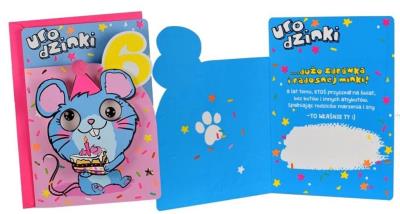 Opakowanie Karnet B6 DK-796 Urodziny 6 myszka