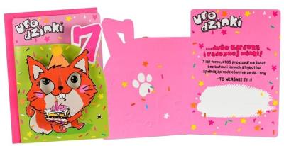 Opakowanie Karnet B6 DK-798 Urodziny 7 wiewiórka