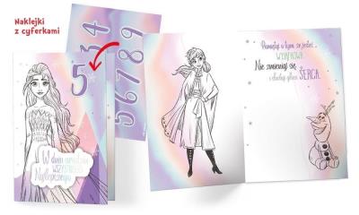 Opakowanie Karnet B6 DSK-015 Urodziny Kraina Lodu (wym. cyf.)