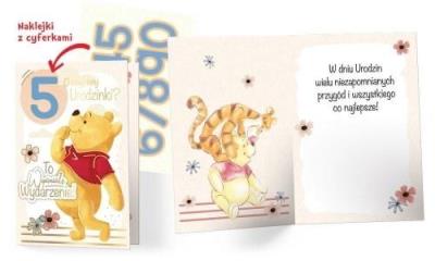 Opakowanie Karnet B6 DSK-024 Urodziny Kubuś Puchatek w. cyf.