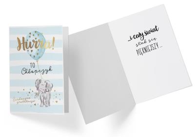 Opakowanie Karnet B6 GS-022 Narodziny chłopiec