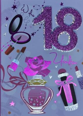 Opakowanie Karnet Przestrzenny B6 Urodziny 18 perfumy