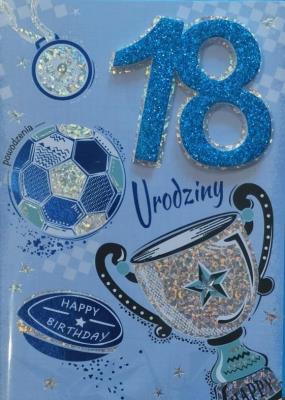 Opakowanie Karnet Przestrzenny B6 Urodziny 18 sport